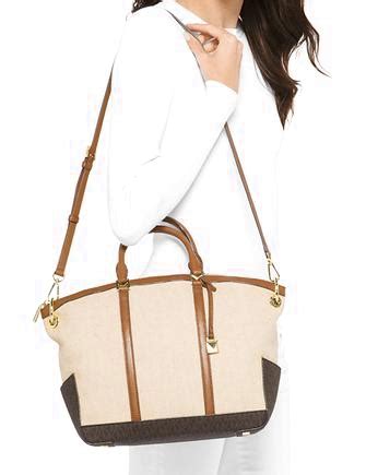 michael michael kors beckett large top zip satchel|Michael Kors Large Beckett Top Zip Satchel Vanilla .